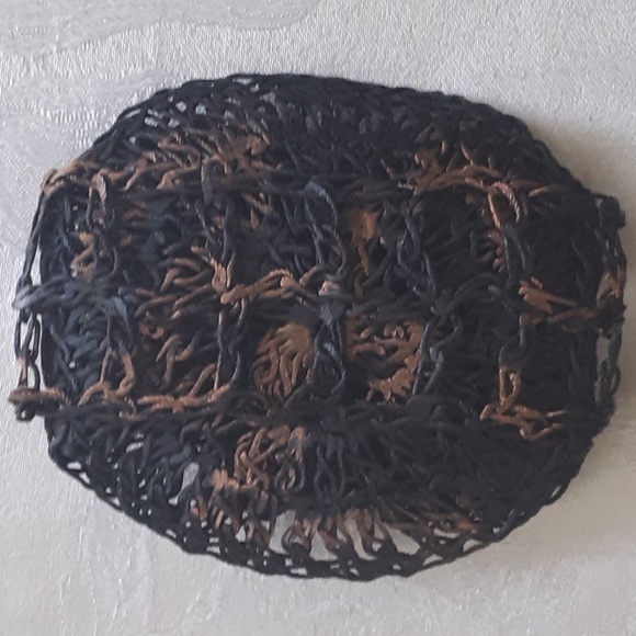 Grecian Vintage Black n Copper Woven Wire Adjustable Wide Belt